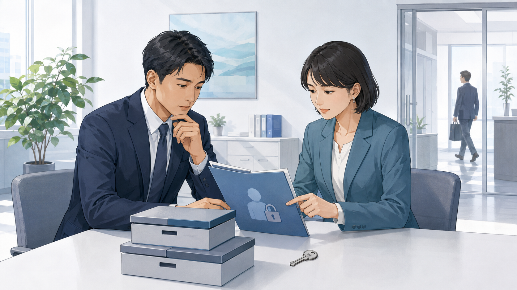 顔データと利用者情報の閲覧権限を管理するイメージ